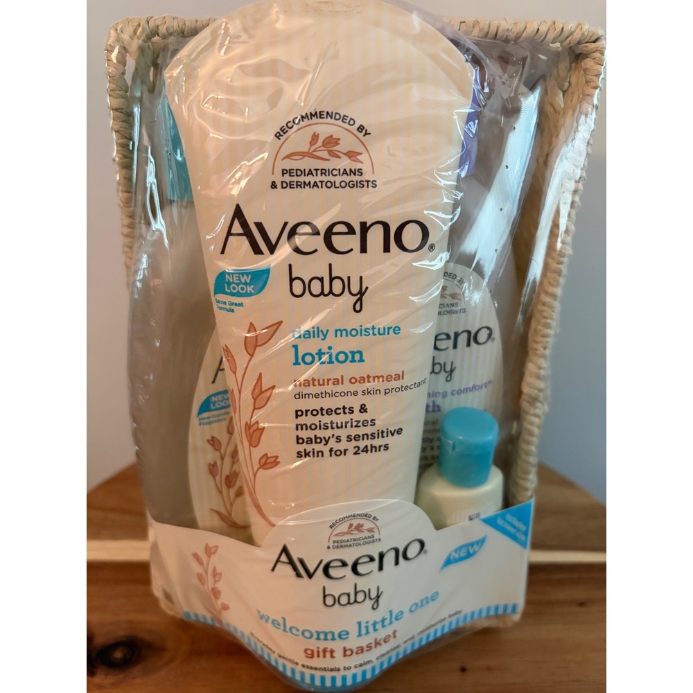 Aveeno Baby Welcome Little One Gift Basket Skincare Set Sealed New